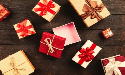 White And Red Gift Boxes