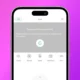 A smartphone displaying an error message on a camera app against a purple background. It indicates the device is offline and suggests checking the internet connection.