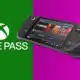 xbox game pass logo next to steam deck