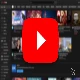youtube logo with blurred background